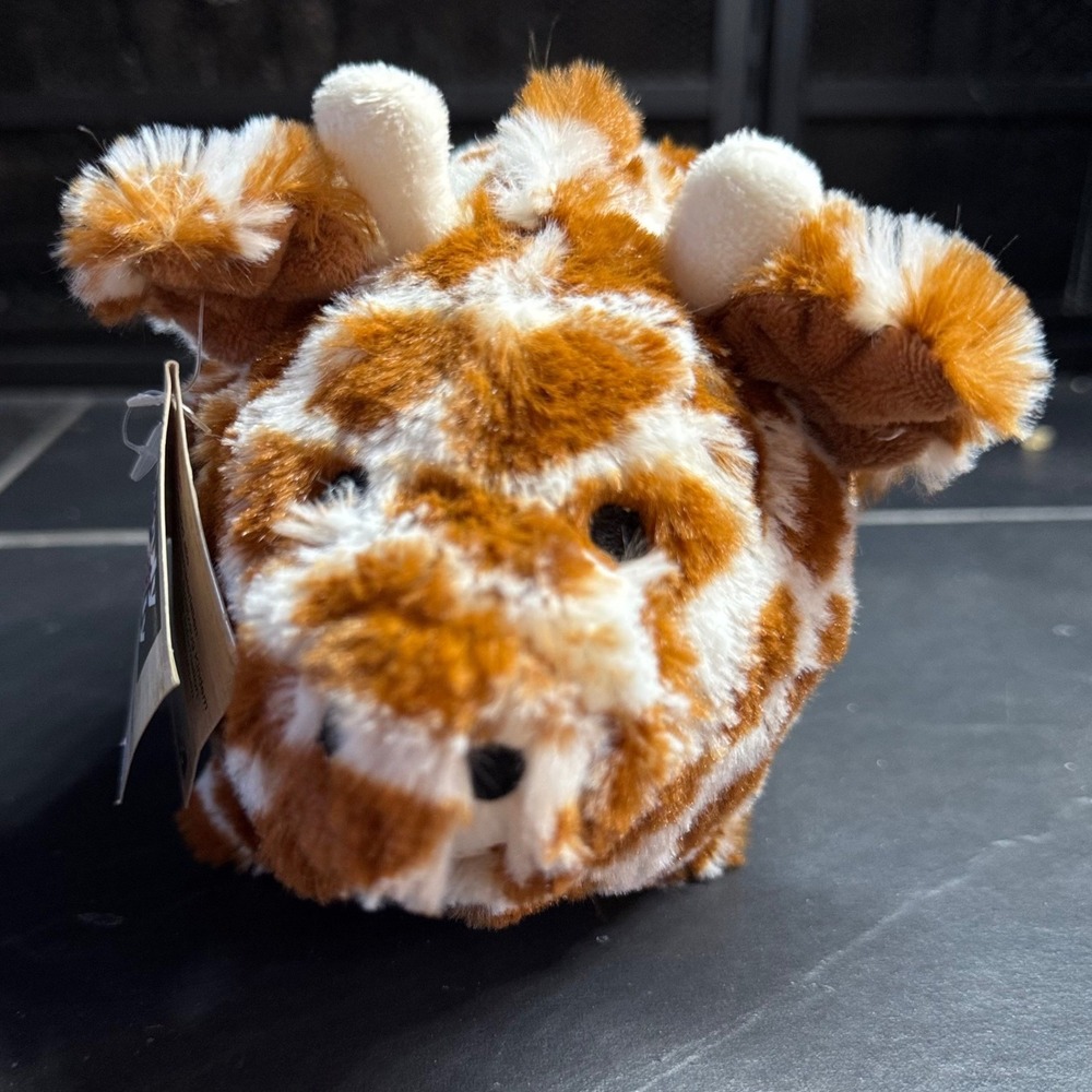 Funky Mini Piggy Family Spots Giraffe Plush Pig Toy Brown White Spotted 6" NWT